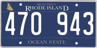 RI license plate 470943