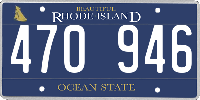 RI license plate 470946