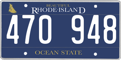 RI license plate 470948