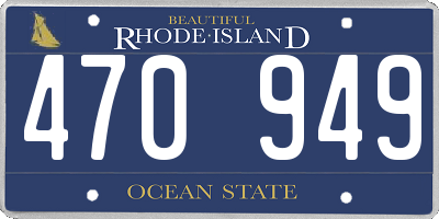 RI license plate 470949