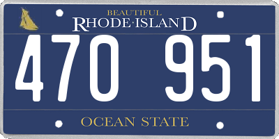 RI license plate 470951