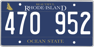 RI license plate 470952