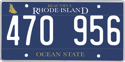 RI license plate 470956