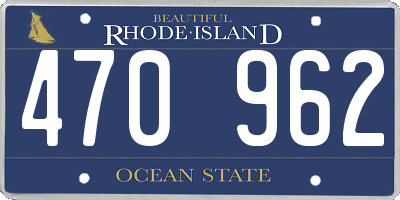 RI license plate 470962