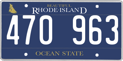 RI license plate 470963