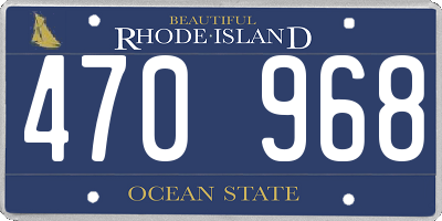 RI license plate 470968