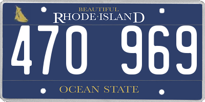 RI license plate 470969