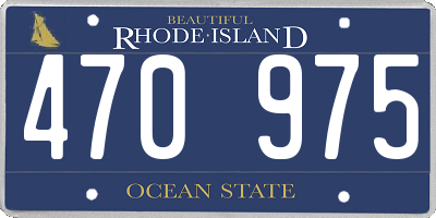 RI license plate 470975