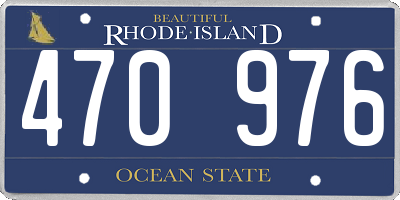 RI license plate 470976