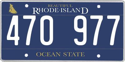RI license plate 470977