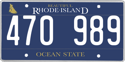 RI license plate 470989