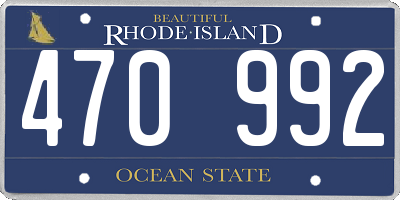 RI license plate 470992