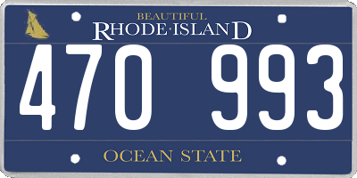 RI license plate 470993