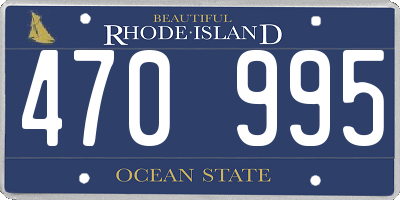 RI license plate 470995