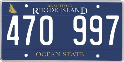 RI license plate 470997