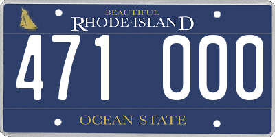 RI license plate 471000