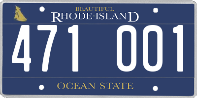 RI license plate 471001