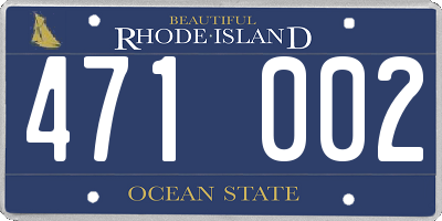 RI license plate 471002