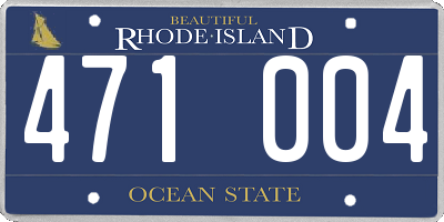 RI license plate 471004