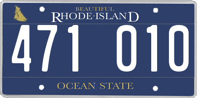 RI license plate 471010