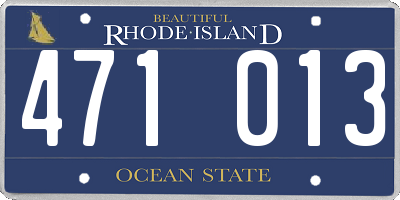 RI license plate 471013