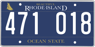 RI license plate 471018