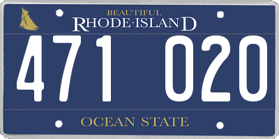 RI license plate 471020