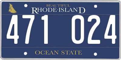 RI license plate 471024