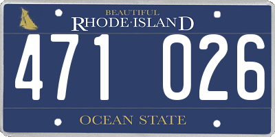 RI license plate 471026