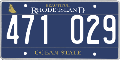 RI license plate 471029