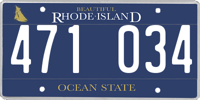 RI license plate 471034