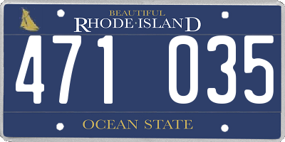 RI license plate 471035