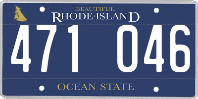 RI license plate 471046