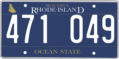 RI license plate 471049