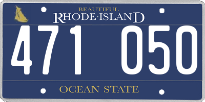 RI license plate 471050
