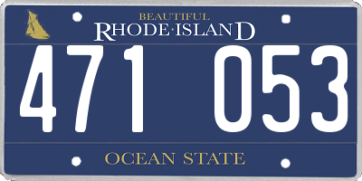 RI license plate 471053