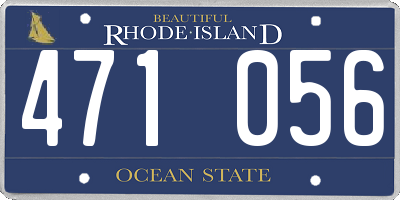 RI license plate 471056