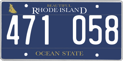 RI license plate 471058