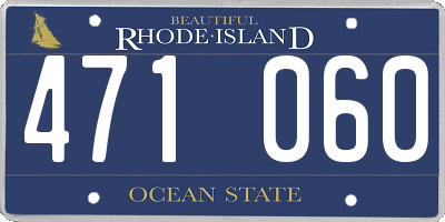 RI license plate 471060