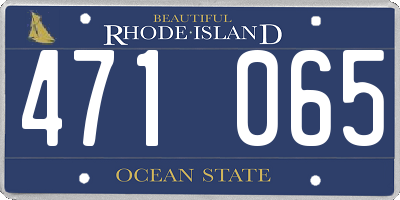 RI license plate 471065