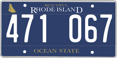RI license plate 471067