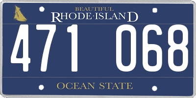 RI license plate 471068