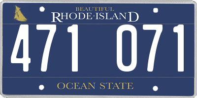 RI license plate 471071