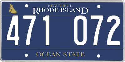 RI license plate 471072