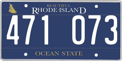 RI license plate 471073