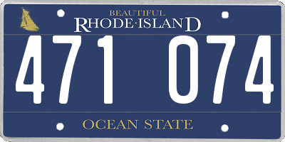 RI license plate 471074
