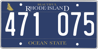 RI license plate 471075