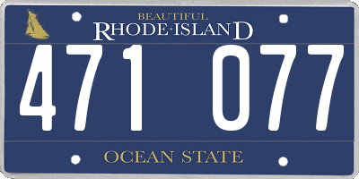 RI license plate 471077