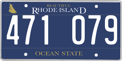 RI license plate 471079