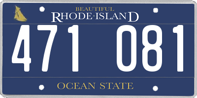 RI license plate 471081